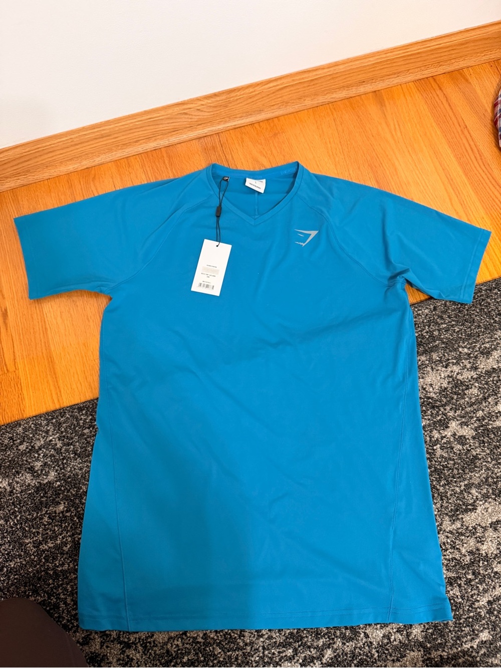 Gymshark Men’s Short Sleeve Swim/Active Tee - Blue Size Large